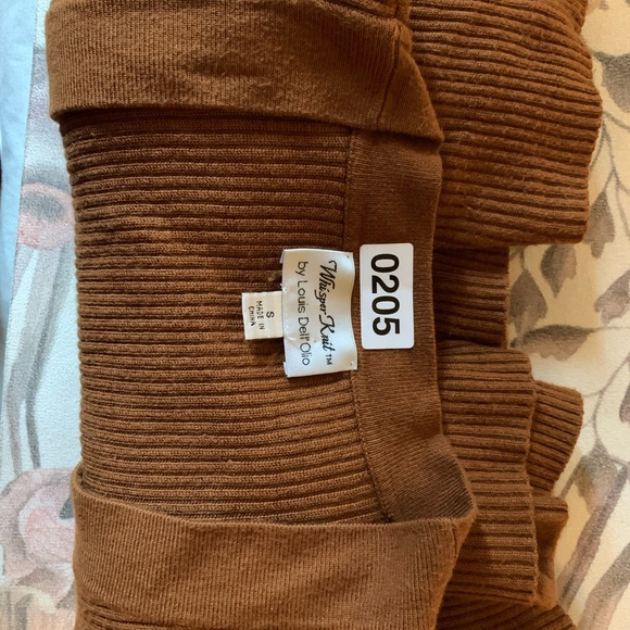 Whisper Knit By Louis Dell'Olio Autumn Brown Long Fall Cardigan Sweater Topper - Picture 11 of 11